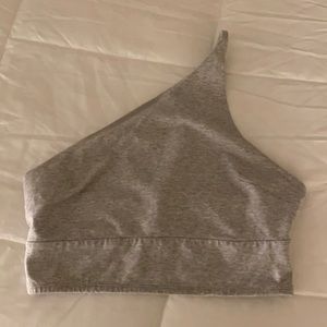 Urban Outfitters Gray One-Shoulder Tank Top